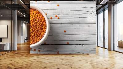 lentils in a wooden bowl Wall mural