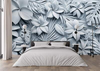 pattern with feathers Wall mural