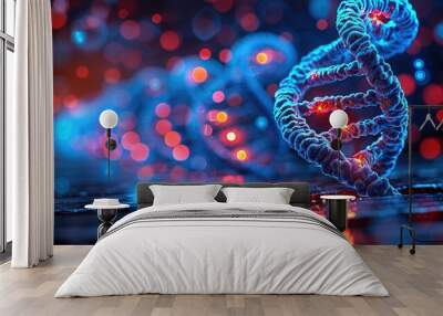 red and blue background Wall mural