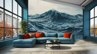 snow covered mountains Wall mural