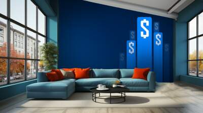 dollar sign background Wall mural