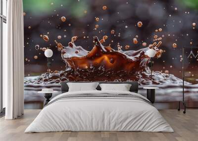 water drops on fire Wall mural