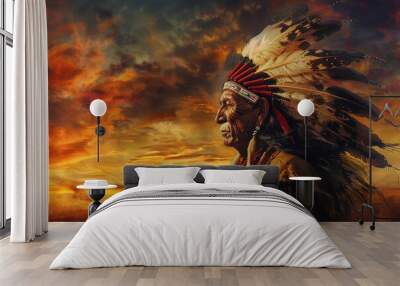 indian chief wallpaper wallpapers for pc Wall mural