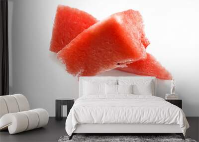 watermelon slices isolated on white Wall mural