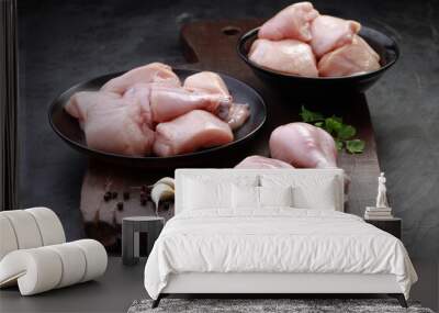 Raw chicken cuts combo Wall mural