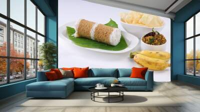 Wheat puttu _healthy kerala breakfast Wall mural