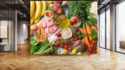 DASH flexitarian mediterranean diet to stop hypertension, low blood pressure Wall mural