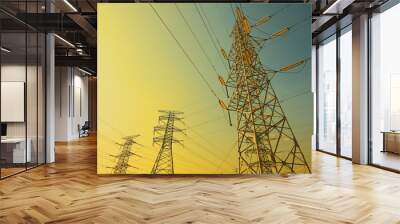 power transmission tower Wall mural