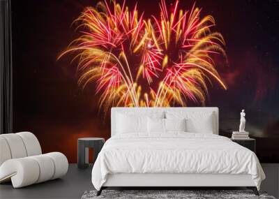 heart shaped firework Wall mural