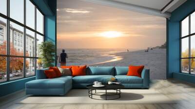 Sunset on the beach in Destin-Fort Walton Beach, Florida Wall mural