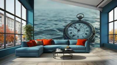 a world where time is not a river flowing in one direction, but a vast ocean where currents can take you to any shore, past or future Wall mural