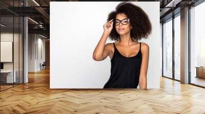 Young woman wearing eyeglasses Wall mural