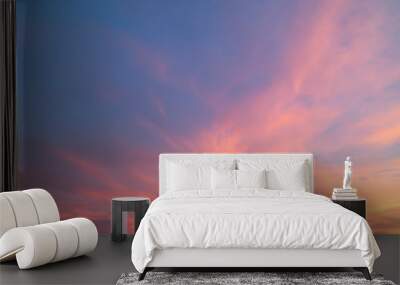 Beautiful pastel cloudy sunset Wall mural