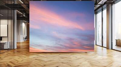 Beautiful pastel cloudy sunset Wall mural