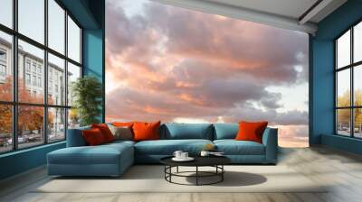 beautiful pastel cloudy sunset Wall mural