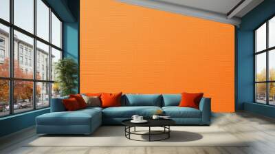 Closeup of orange canvas texture background Wall mural