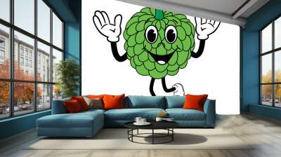 Fruit cartoon character  Wall mural