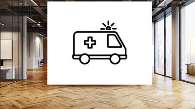 Ambulance icon vector. ambulance truck icon vector. ambulance car Wall mural