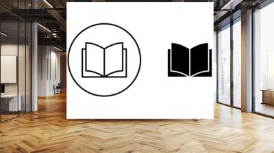 Book icon set. open book icon vector. ebook icon Wall mural