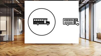 Bus icon set. bus vector icon Wall mural