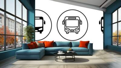 Bus icon set. bus vector icon Wall mural