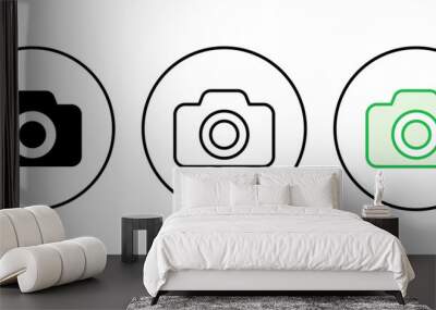 Camera icon set. photo camera icon. camera photography icon. Wall mural