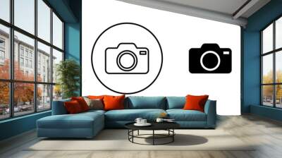 Camera icon set. photo camera icon. camera photography icon. Wall mural