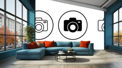 Camera icon set. photo camera icon. camera photography icon. Wall mural