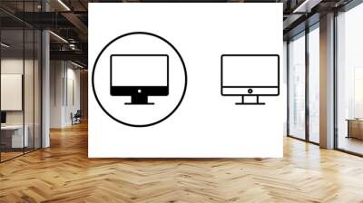 Computer icon set. computer monitor icon vector. Wall mural