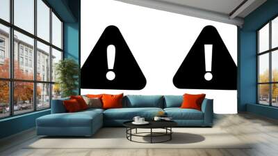 Exclamation danger sign. attention sign icon set. Hazard warning attention sign Wall mural