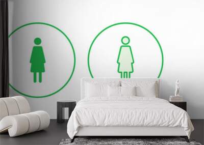 Female icon set. woman icon vector Wall mural