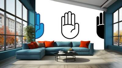 Hand icon vector. hand vector icon, palm Wall mural