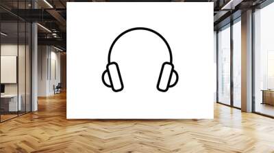 Headphone icon vector. Headset icon symbols Wall mural