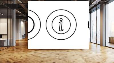 Info sign icon set. about us icon vector. Faq icon Wall mural