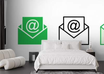 Mail icon set. email icon vector. E-mail icon. Envelope illustration Wall mural