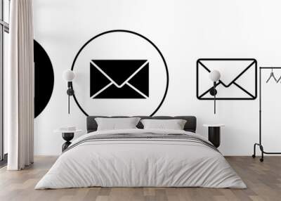 Mail icon set. email icon vector. E-mail icon. Envelope illustration Wall mural