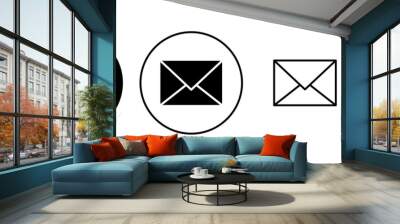 Mail icon set. email icon vector. E-mail icon. Envelope illustration Wall mural