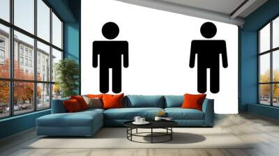 Man icon set. male icon vector. human symbol Wall mural