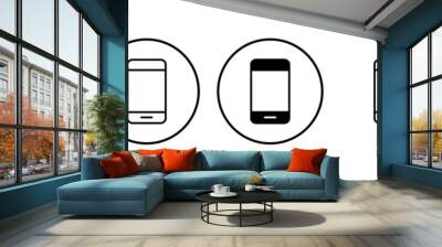 Phone icon set. Call icon vector. telephone symbol Wall mural