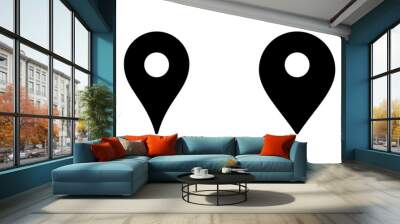 Pin icon set. Location icon vector. destination icon. map pin Wall mural