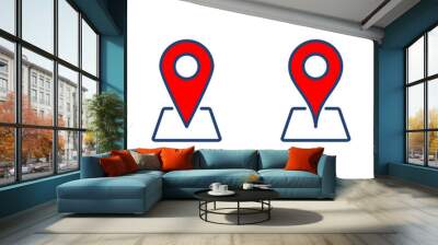 Pin icon vector. Location icon vector. destination icon. map pin Wall mural