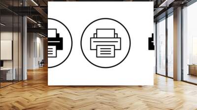 Print icon set. printer icon vector. Wall mural