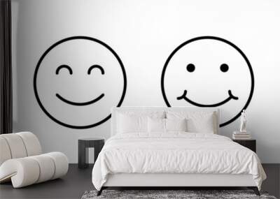 smile icon set. smile emoticon icon. feedback Wall mural