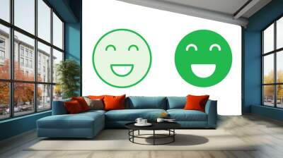 smile icon set. smile emoticon icon. feedback Wall mural