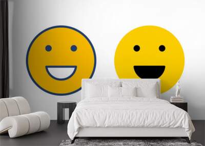 smile icon vector. smile emoticon icon. feedback Wall mural