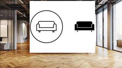 Sofa icon set. sofa icon illustration Wall mural