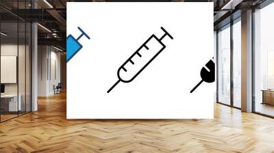 Syringe icon vector. injection icon vector. Wall mural