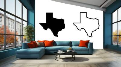 Texas icon set. texas sign symbol Wall mural