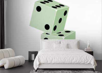 Dice Icon, Pair Of Dice Icon Wall mural