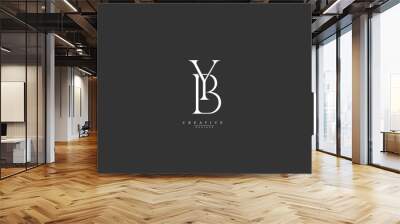 Alphabet letters Initials Monogram logo BY YB B Y Wall mural